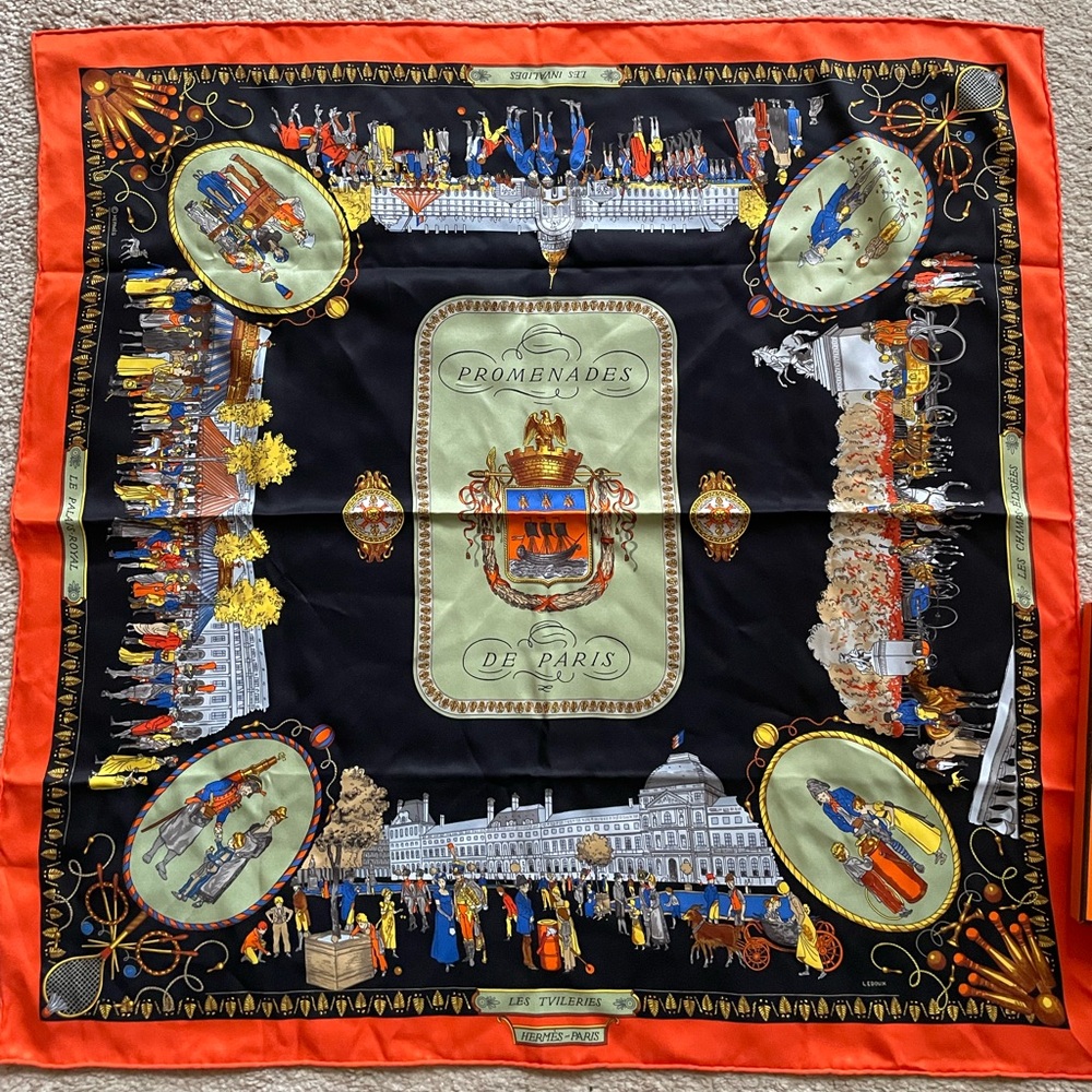 Hermes Colorful Parisian Scarf